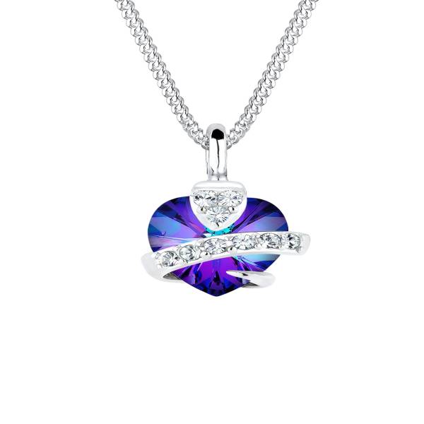 Elli Halskette Herz Glamourös Kristalle 925 Silber 1.0 pieces