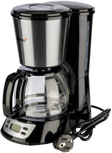 Korona 12113 Edelstahl | Kaffeemaschine mit Timer Funktion | Filter Kaffeeautomat für 6 Tassen