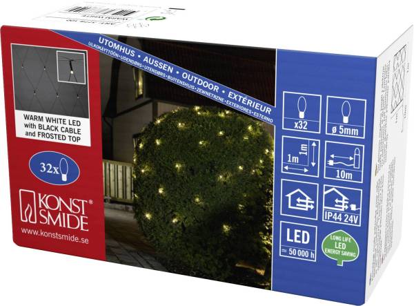 Konstsmide 3778-100 Lichternetz Außen EEK: G (A - G) netzbetrieben Anzahl Leuchtmittel 32 LED Beleu