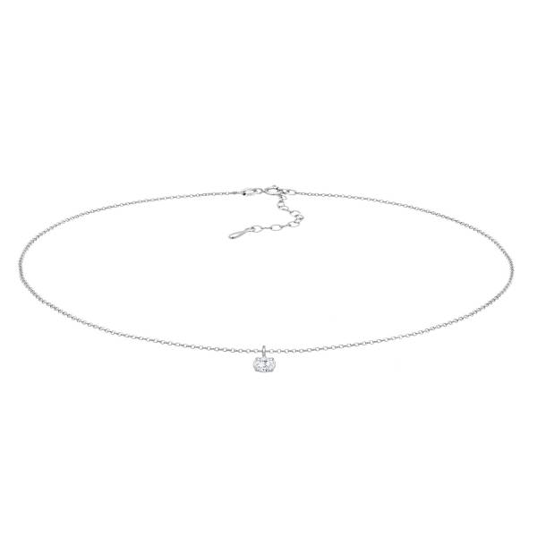 Elli Elli Elli Halskette Choker Zirkonia Solitär Basic 925 Sterling Silber Halskette 1.0 pieces