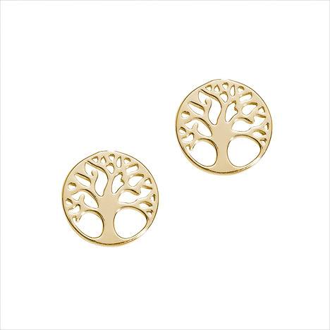 SIGO Ohrringe 925 Silber Lebensbaum gold