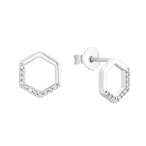 s.Oliver Ohrstecker für Damen, 925 Sterling Silber, Zirkonia synth. Ohrring 1.0 pieces