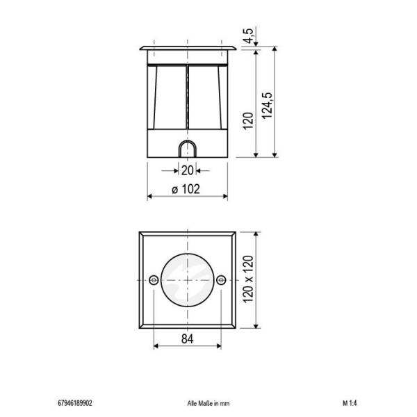 EVN 679461.899-02 LED-Boden-Einbauleuchte LED 8W Edelstahl