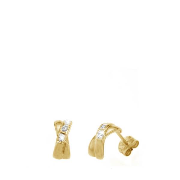 Lucardi Ohrringe 585 Gold - goldfarbig Ohrring 1.0 pieces