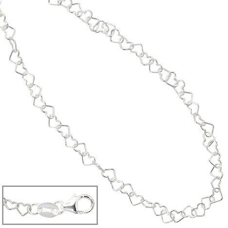SIGO Kinder Collier Halskette aus Herzen Herzchen 925 Sterling Silber 35 cm Kette
