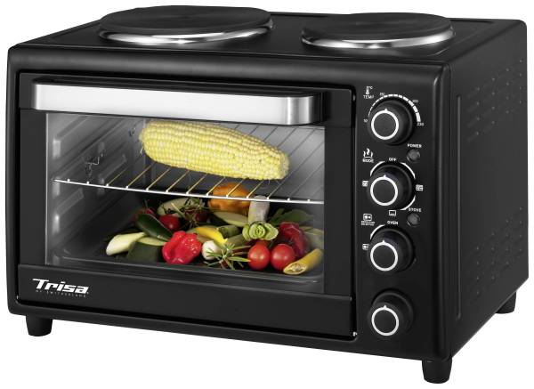 Trisa Bake & Cook Minibackofen mit Kochfunktion, Timerfunktion