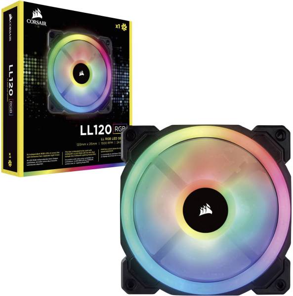 Corsair LL120 RGB Dual Light Loop PC-Gehäuse-Lüfter Schwarz, (B x H T) 120 25mm inkl