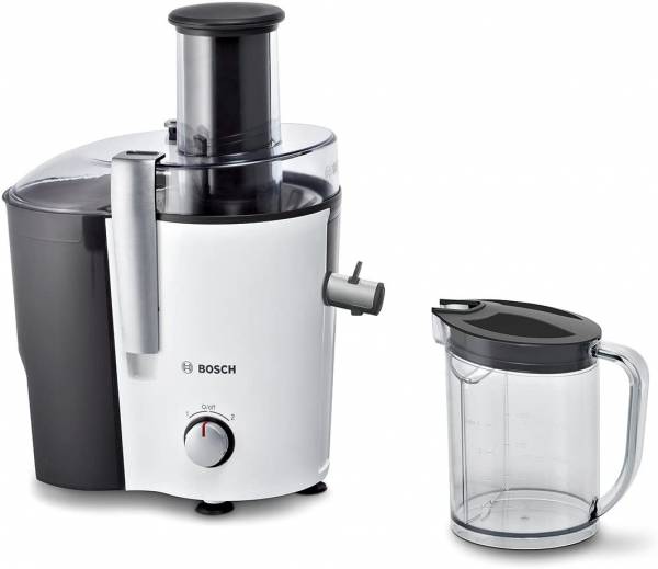 Bosch MES25A0 Entsafter VitaJuice 2 700 W, XL-Einfüllschacht, Edelstahl-Microfilter-Sieb, Ausgießer