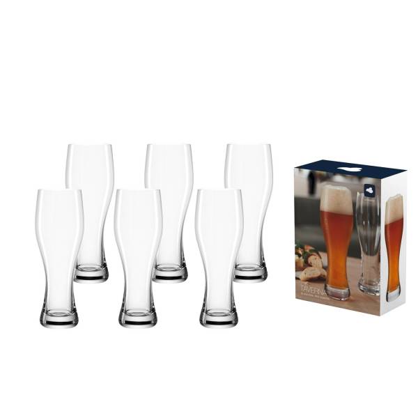 Leonardo Taverna Weizenbiergläser 6er Set Glas 6.0 pieces