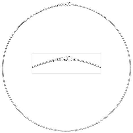 SIGO Halsreif 925 Sterling Silber 1,1 mm 38 cm Silberkette Karabiner