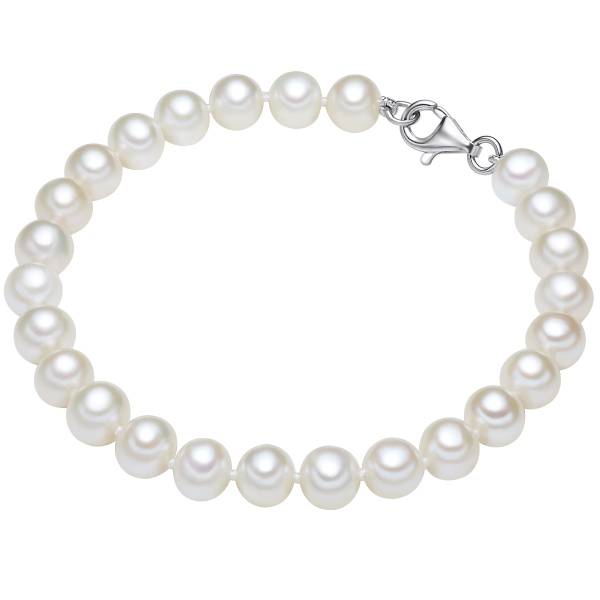 Valero Pearls Perlen-Armband Sterling Silber Süßwasser-Zuchtperle in Armband 1.0 pieces