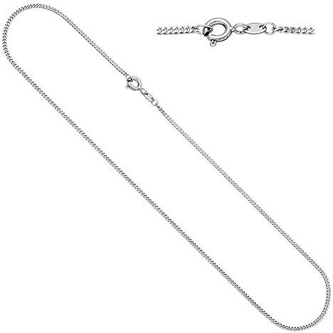 SIGO Panzerkette 585 Gold Weißgold 1,7 mm 42 cm Kette Halskette Weißgoldkette