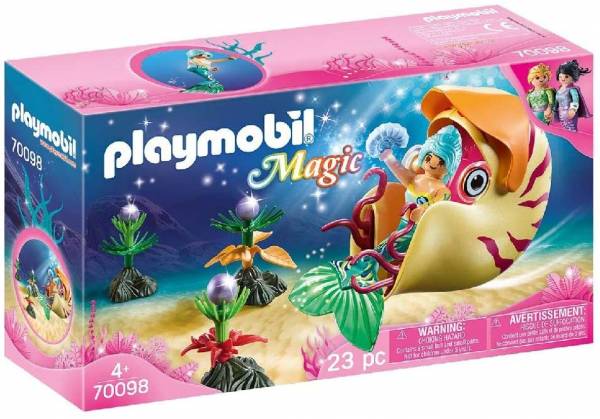 Playmobil 70098 meerjungfrau mit schneckengondel