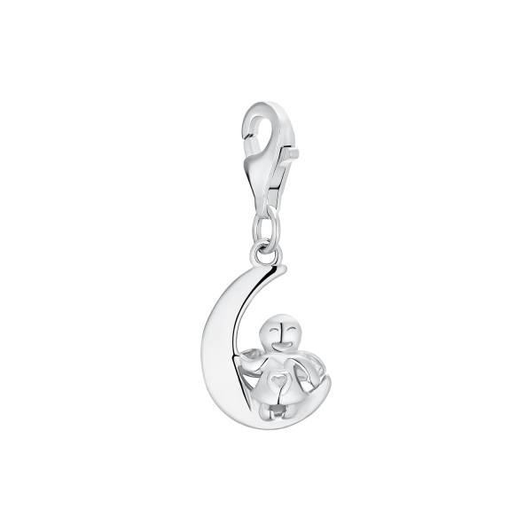amor Charm für Damen, 925 Sterling Silber | Mond Schmuckanhänger 1.0 pieces