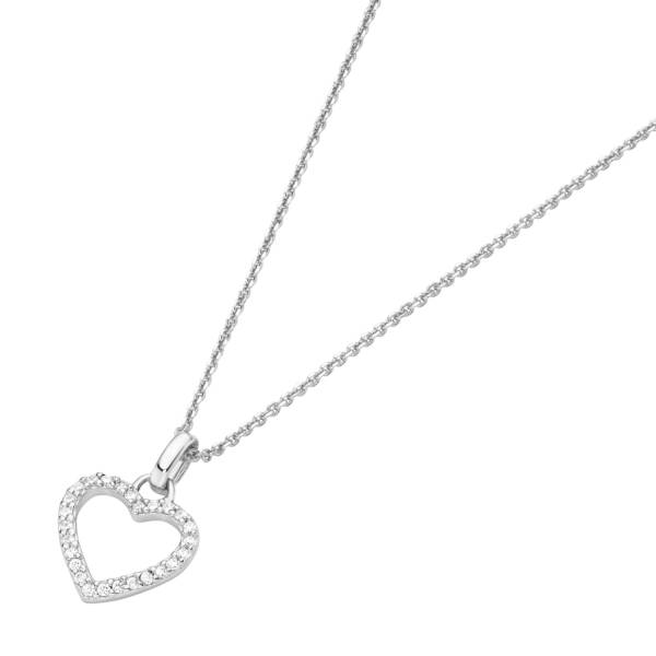 Luigi Merano Luigi Merano Kette Anhänger Herz mit Brillanten, Gold 585 Halskette 1.0 pieces