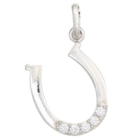 SIGO Kinder Anhänger Hufeisen 925 Sterling Silber 5 Zirkonia Kinderanhänger