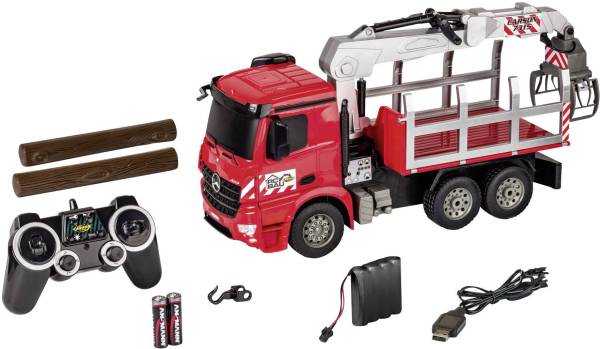 Carson Modellsport Holztransporter 1:20 RC Einsteiger Funktionsmodell Landwirtschaftsfahrzeug inkl.