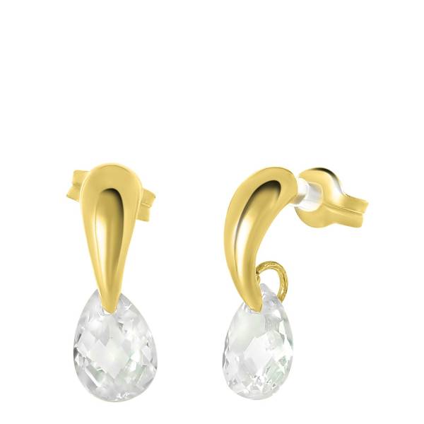 Lucardi Ohrringe 585 Gold - goldfarbig Ohrring 1.0 pieces